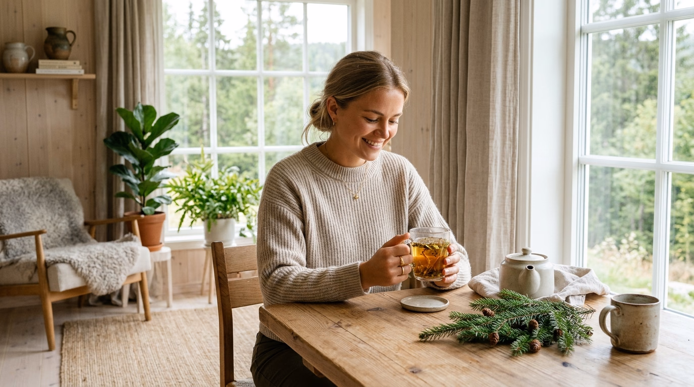 A quiet moment with a warm drink in a sunlit room